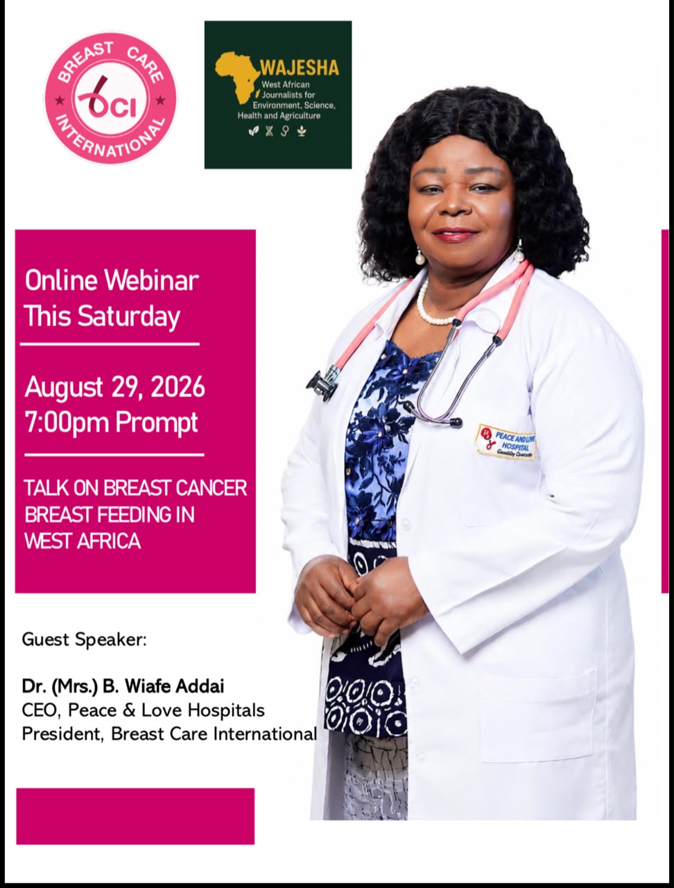 Breastfeeding reduces breast cancer risk but does not prevent disease – Dr Wiafe Addai